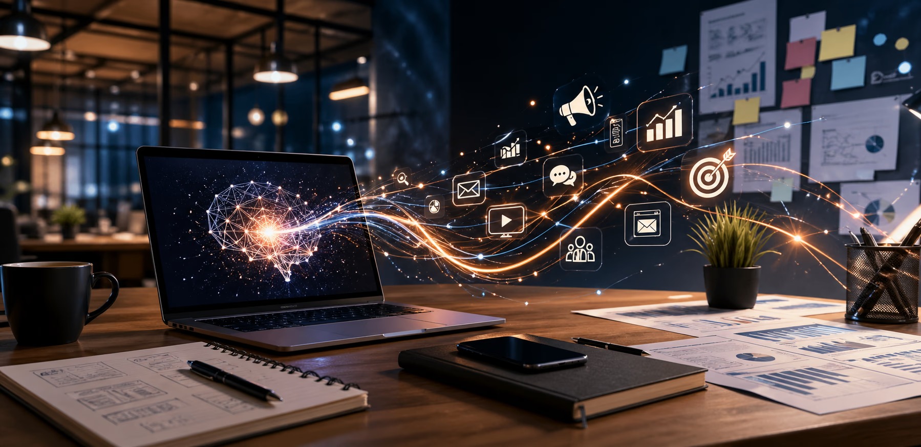Best AI Tools for Small Business comparison showing AI software for marketing, customer support, productivity, sales, and automation in 2026