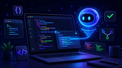 Best AI coding assistants in 2026 comparison featuring GitHub Copilot, Cursor, Claude, ChatGPT, Google Gemini, Codeium, Amazon Q Developer, Tabnine, Windsurf, and Replit AI for code generation, debugging, software development, code review, DevOps, AI programming, and developer productivity.