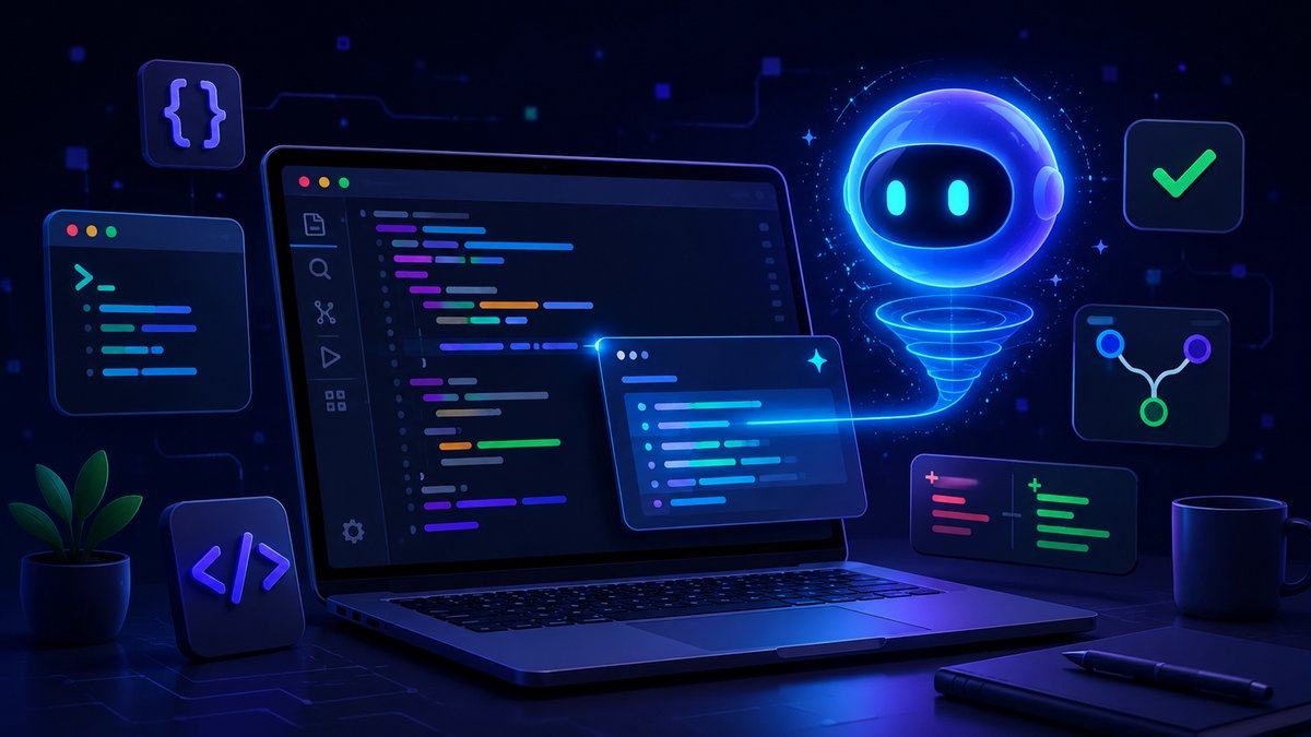 Best AI coding assistants in 2026 comparison featuring GitHub Copilot, Cursor, Claude, ChatGPT, Google Gemini, Codeium, Amazon Q Developer, Tabnine, Windsurf, and Replit AI for code generation, debugging, software development, code review, DevOps, AI programming, and developer productivity.