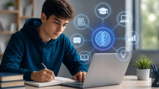 Best AI tools for students in 2026 featuring ChatGPT, Google Gemini, Claude, Notion AI, Grammarly, Perplexity, Canva, Quizlet, Otter.ai, and Wolfram Alpha for studying, research, homework, note-taking, exam preparation, and academic productivity.